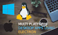 develop multiplatform desktop app using electron