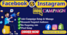setup and manage facebook instagram ads campaign in ads manager, fb advertising