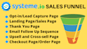 create sales funnel, landing pages, lead pages in systeme io