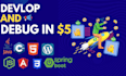 debug and devlop frontend and backend application like java,spring boot,angular