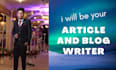 be your authentic and engaging article and content writer