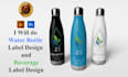 design water bottle label juice beverage bottle label design