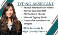 do typing work handwritten text  scanned documents pdf image to word
