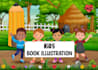 do professional children book illustrations and cover design