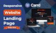 design modern, minimalistic and responsive carrd landing page, website