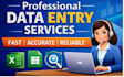 do data entry, excel data entry, convert PDF to excel