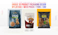 design unique 3d pouch bag, food packaging, box label