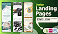 be your english landing page designer with unique copywrite for ecommerce store