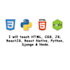 teach you html css js node reactjs reactnative python django etc