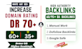 increase domain rating ahrefs DR 70 moz da,  SEO quailty backlinks