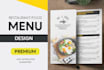 design food menu, restaurant menu, digital menu