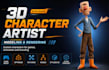create stylized 3d character models for games and animation