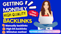 build high quality backlinks, manual white hat SEO with unique content