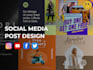 design stunning social media post instagram facebook youtube