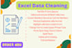 clean and format excel spreadsheet and google sheet