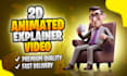create a cartoon 2d animated explainer video or whiteboard animation