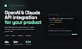 integrate openai, claude API into your app or website