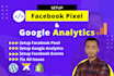 install facebook pixel setup event and google analytics on your website