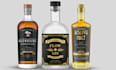 design label for vodka, whiskey, gin, wine, liquor and bottle label