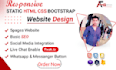 develop static website using html css js  responsive design