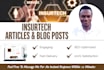 write top noch insurtech articles or blogs