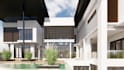 design backyard,landscape,garden,pool,patio,deck with render