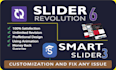 design, customize and fix revolution slider, smart slider 3