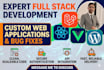 build a custom full stack web application using laravel, react, or vuejs