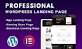 design responsive wordpress landing page