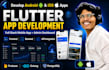 develop flutter mobile app for android ios with backend