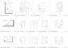 bedroom, kitchen , living room , dinning floor plan and interior elevations