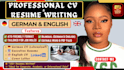 write update your german CV lebenslauf, executive resume, english CV, and cover