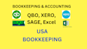 do USA bookkeeping in quickbooks, xero, sage 50 cloud accounting, reconciliation