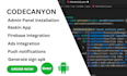 reskin android app and install codecanyon admin panel