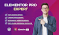 create elementor landing page, wordpress website with elementor pro