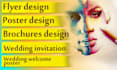 do poster design and invitation design