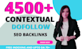 5k highquality contextual SEO dofollow backlinks white hat link building service