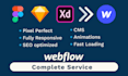 convert figma to webflow responsive,  complete website