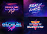 make an 80s style retro text logo