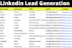 collect email address, name, linkedin and lead generation