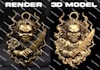 create a 3d potrait face for any jewelery design