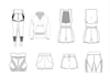 make garment technical flat sketch, flat drawing