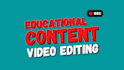 make video editing for your podcast , course , tutorial , zoom broadcast