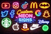 design custom neon sign and modern neon logo design