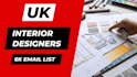 uk interior designers email list, lead generation list