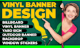 design vinyl banner, poster