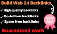 create web 2 0 high authority high quality backlinks