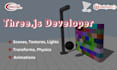 build 3d webgl websites using three js, babylon, or react three fiber