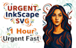 do urgent 1 hour inkscape task