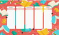 design class schedule or planner according to you